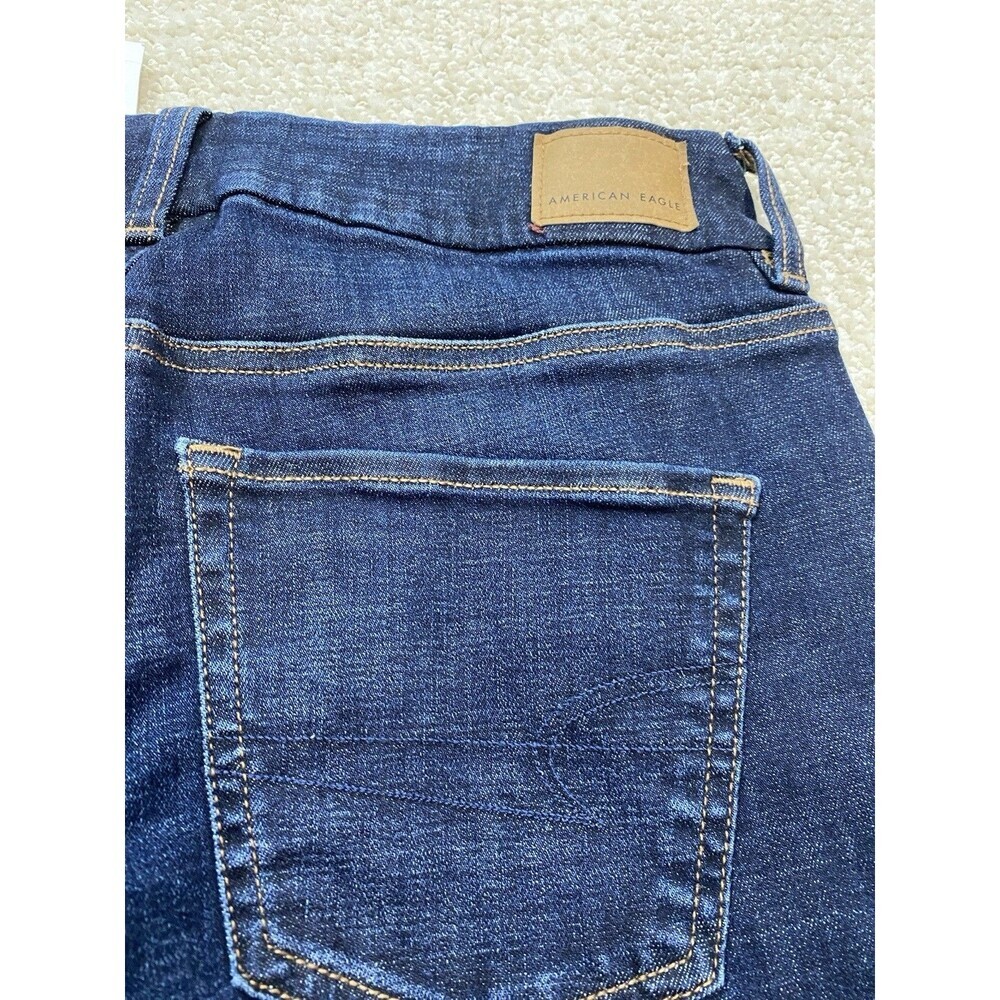 American Eagle Kick Boot Jeans Womens 4 Blue Medium Wash Mid Rise Stretch Denis - Picture 14 of 14